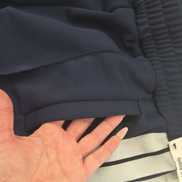 Palm Angels Navy Joggers with White Stripes - Picture 5 of 10